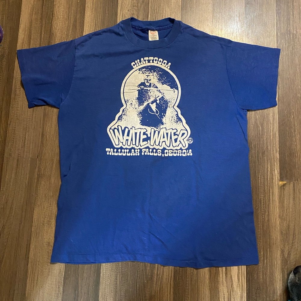 Vintage chattoga white water shirt